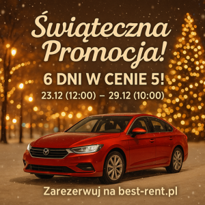 Świąteczna promocja wynajmu auta Boże Narodzenie
